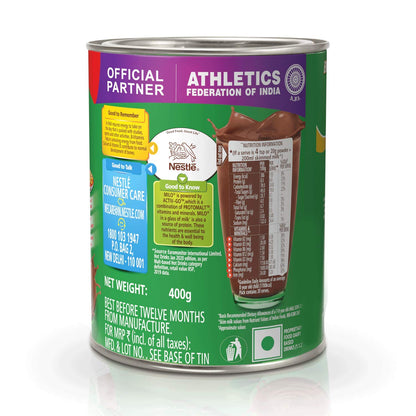Milo Nestle Activ-Go Powder Chocolate Flavour Tin - 400 gms