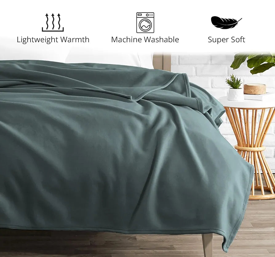 Cloth Fusion Polar Fleece AC Blanket for Winter Single Bed Soft Woolen Blanket for Travel & Sleeping Charcoal