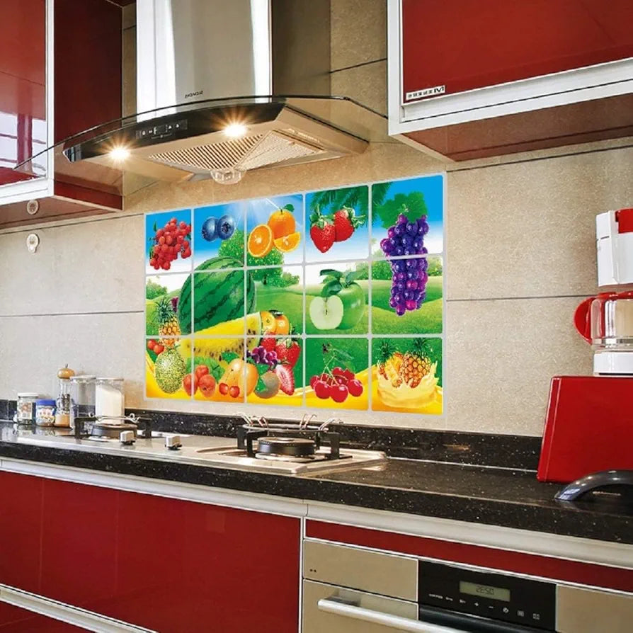 Jaamso Royals Vinyl Veg and Fruits Wall Furniture Sticker 23.62 X 17.71 Inches