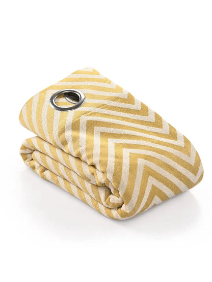 Saral Home Chevron Designer Curtains Colour Yellow