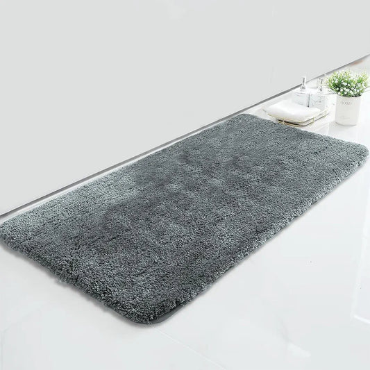 Luxe Home International Microfiber Bath Mat Super Soft Non Slip Vegas Rectangular Mats 60x90 cm Colour Grey
