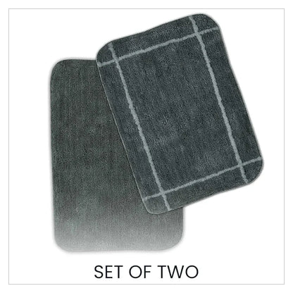 Sashaa World Microfiber Bathmat Colour Light Grey (Pack of 2)