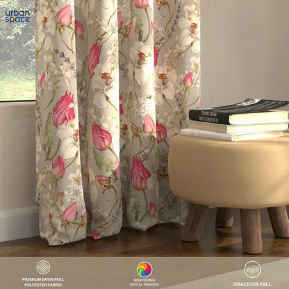 Urban Space Digital Printed Blackout Curtains for Door Bedroom Room Darkening Blackout Kids Decorative Curtains Folra Nova Grey