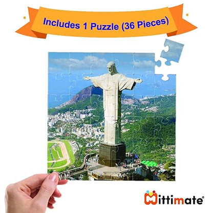 Mittimate Christ The Redeemer Jigsaw Puzzle Game for Kids Age 4 to 6 Old 36 Pieces Puzzle Toy