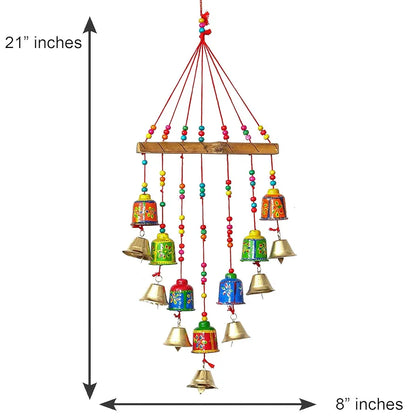 eCraftIndia Handcrafted Decorative Wall Hanging Bells Chimes STRBEL499