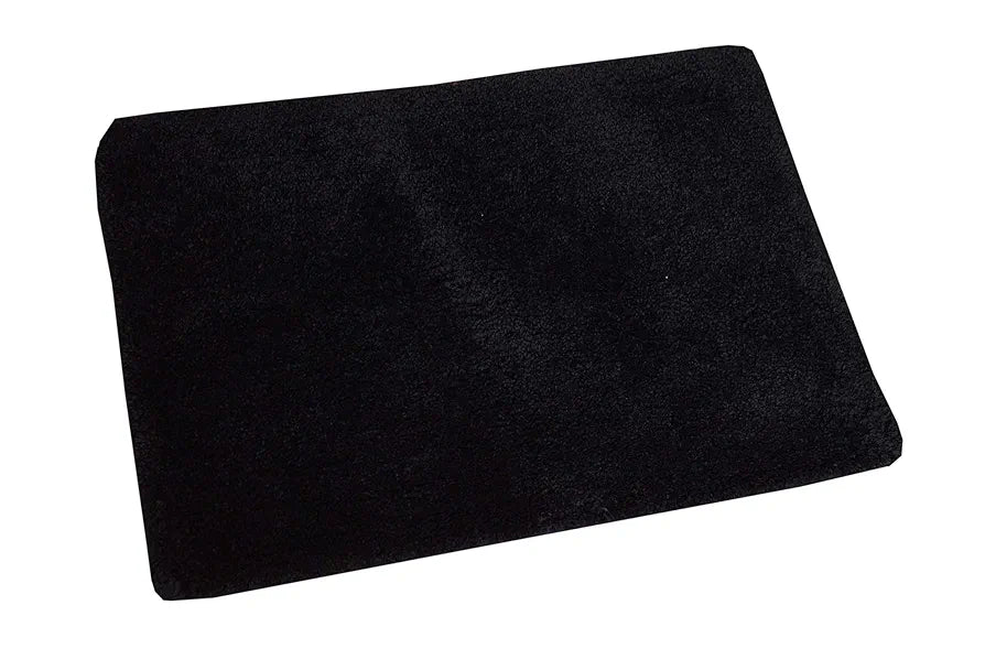 Aerohaven Glorious Super Soft Microfiber Solid Anti Slip Stone Wash Bathmat Black Colour (Set of 2Pc)