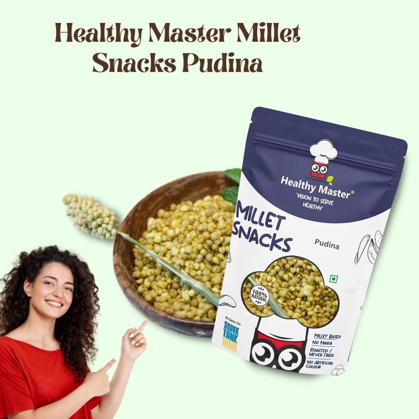 Healthy Master Millet Snacks Pudina - 150 gms