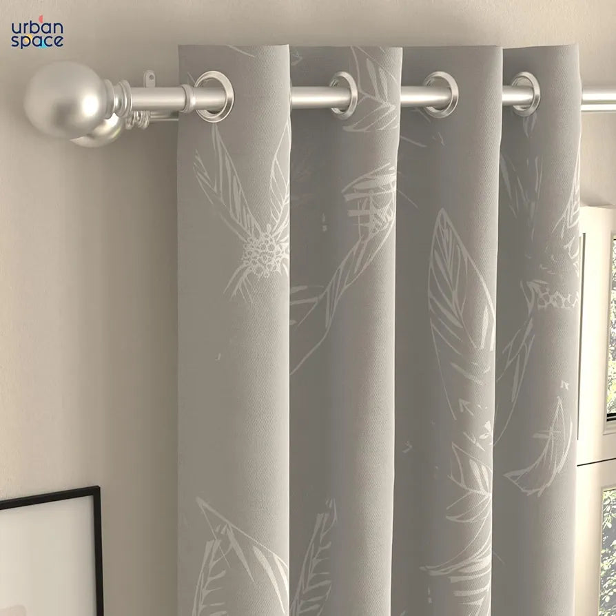 Urban Space Digital Printed Blackout Curtains for Door Bedroom Room Darkening Blackout Kids Decorative Curtains Winter Crocus Pink
