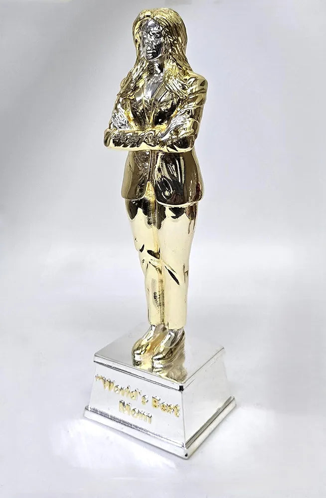 Gold Art India Best Mother Trophy FigurineGold & Silver Plated