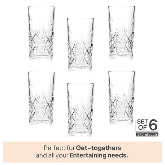 Cello Classix 275ml Juice Tumbler Set of 6