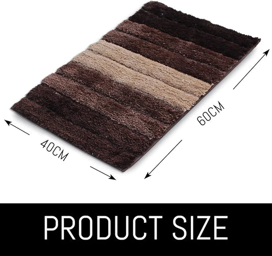 Luxe Home International Microfiber Luxe Home Bath Mat Super Soft Anti Skid Luxury Mats 40X60 Cm Colour Walnut