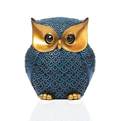 Xtore Modern Classy Lucky Owl Resin Art Figure Showpiece