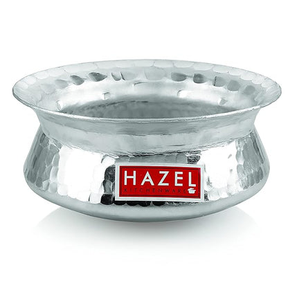 Hazel Aluminium Hammered Finish Handi with Lid Biryani Rice Cooking Pot Dhari