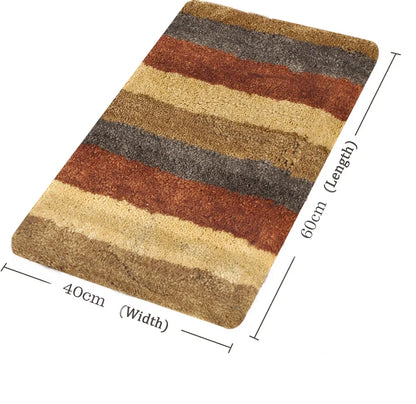 Luxe Home Bath Mat Super Soft Microfiber Non Slip Jericho Bathroom mats 40x60 cm Colour Chinnamon