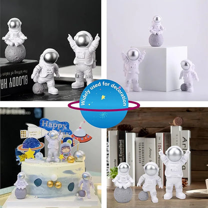 Street27 Resin Astronaut Spaceman Statue Ornament Alphabet Figurine Decors Set Of 3