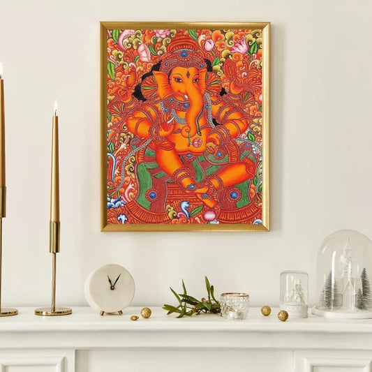 TULIP N TURTLE Mural Ganesha 36 Color Diy Acrylic Paint By Number Kit For Adults Kids Beginner Number Painting Kit Diy Canvas Painting Wall Decoration Diy Painting Kit For Adults, Multicolor