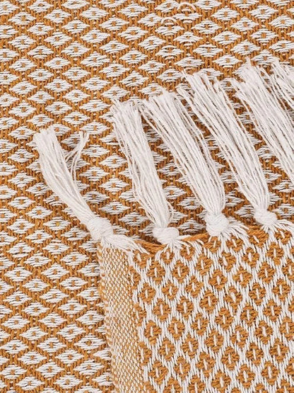 Sashaa World Soft Throw Blanket Colour Yellow/White