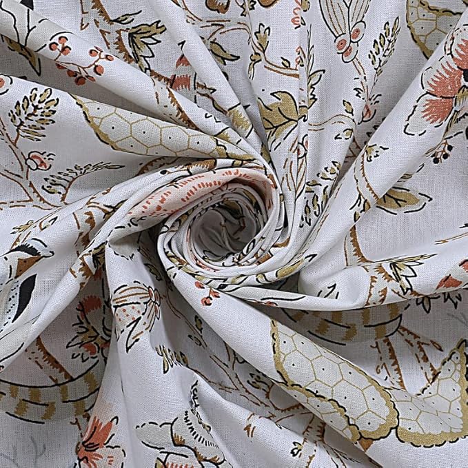 Texstylers Pure Cotton Jaipuri Print 60x90 Inches 6 Seater Dining Table Cloth Cover Rectangular 26