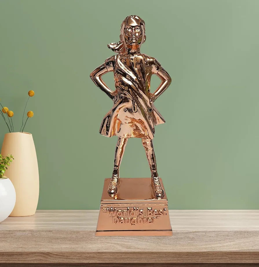 Gold Art India World's Best Daughter Figurine Rose Gold Plated