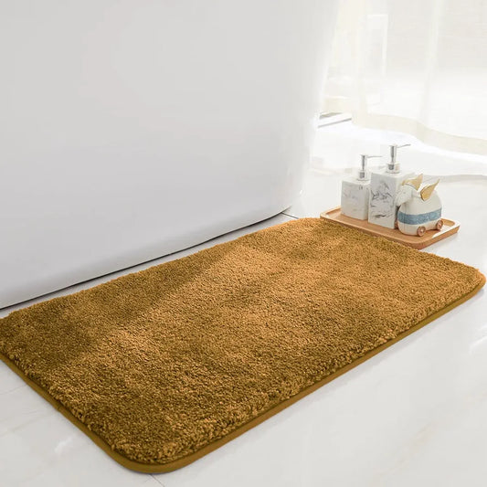 Luxe Home International Bathmat Super Soft Anti SkidWater Absorbent Floor Mats Colour Gold