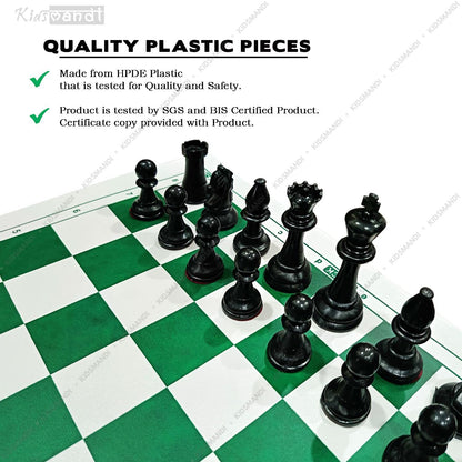 Kids Mandi Tournament Chess Set 17 Foldable Board with 2 Extra Queens