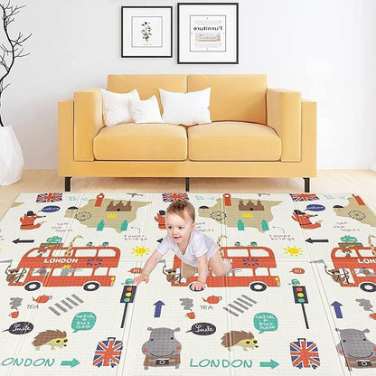 Tarkan Extra Large Reversible Baby Play Mat Crawling Foldable Foam Mat