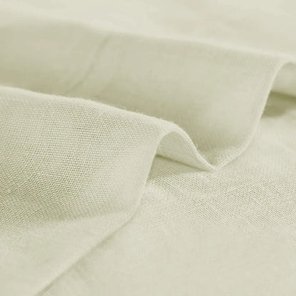 Cloth Fusion Cotton Feel Sheer Door Curtains 7 Feet Long Set of 2 Semi-Transparent Cream
