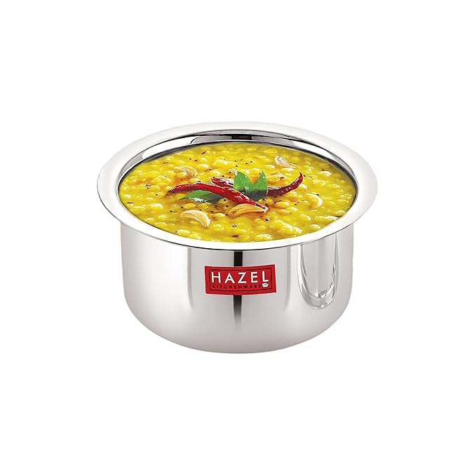 Hazel Alfa Stainless Steel Tope Patila with Lid Premium Heavy Gauge Flat Bottom Boiling Vessels