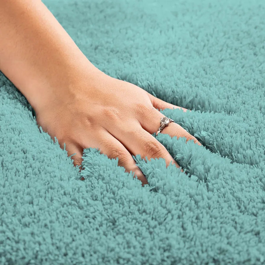 Luxe Home International Carpet Super Soft Anti Slip Vegas Rectangular Rugs Colour Aqua