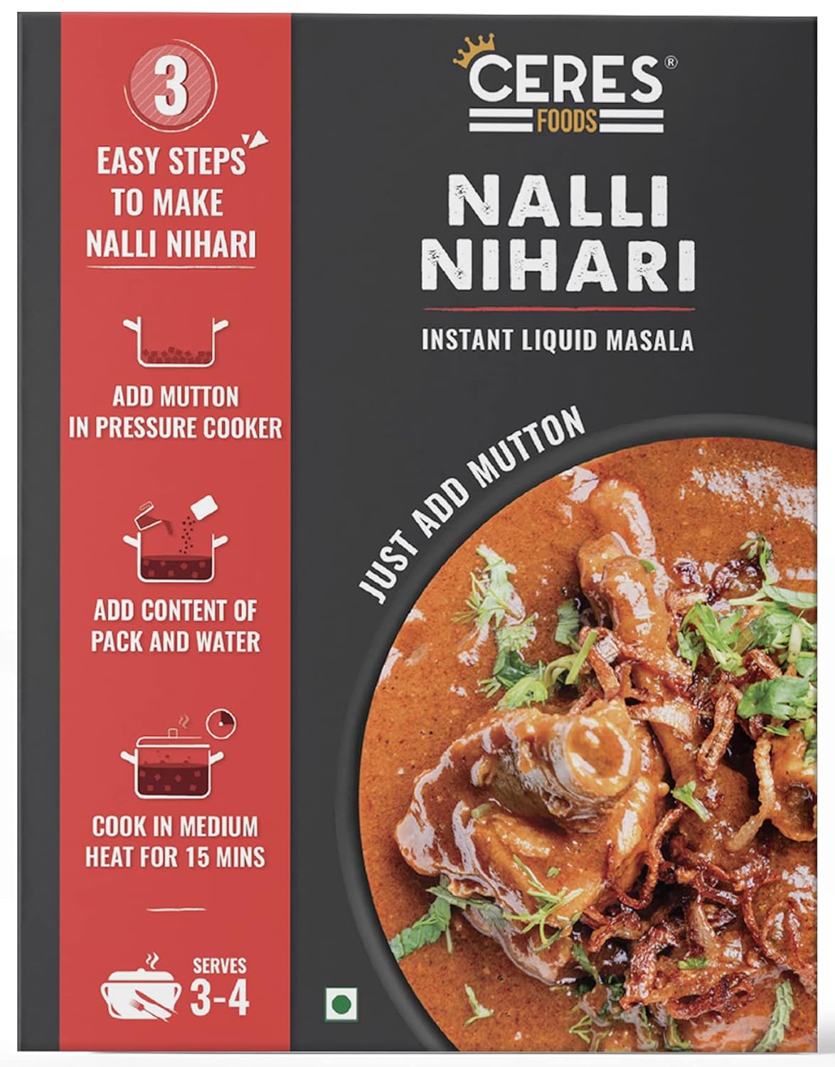 Ceres Foods Delhi Nalli Nihari Instant Liquid Masala - 200 gms