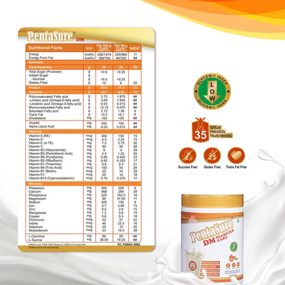 Pentasure Dm Diabetes Care Nutrition Drink Vanilla Flavor - 1000 gms