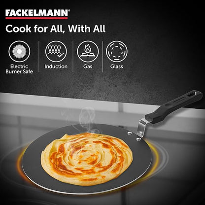 Fackelmann Quartz Nonstick Full Flat Dosa Tawa 28 cm Greblon German Technology