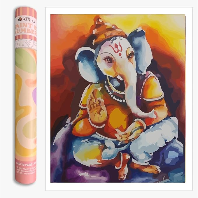 Paint Mantra Paint By Numbers Kit Premium Painting Kit In Gift Tube Packaging