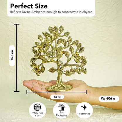 Ekhasa Pure Brass Kalpavriksha Tree Big kalpvriksh Showpiece for Fengshui Vasthu