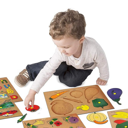 Kids Mandi Wooden Puzzle Learning Educational Board Multicolor