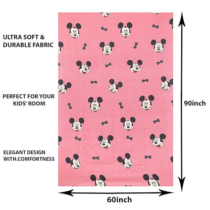 Kuber Industries Cotton Single Bedsheet with 1 Pillow Cover Wrinkle Bedroom Pink
