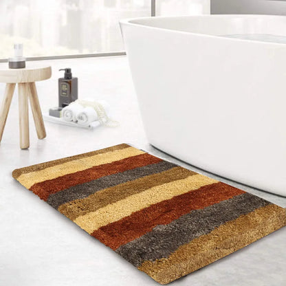 Luxe Home Jericho Doormat 2500 GSM Super Soft Microfiber Anti-Skid Bathroom Mat Mats Colour Cinnamon 40x60 cm (Pack of 2)