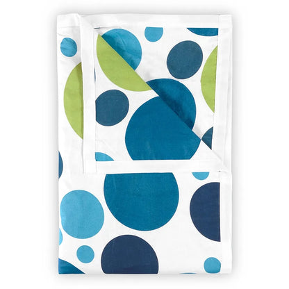 Divine Casa Pure Cotton Polkadot 120 GSM Ac Blanket Dohar for Double Bed Light Weight Quilt Colour Blue and Green