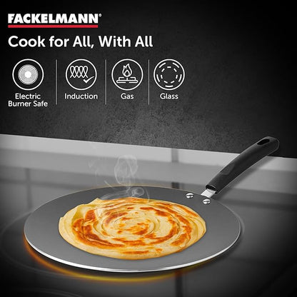 Fackelmann Quartz Nonstick Concave Tawa 25 cm  Even Heating Roti Chapati Paratha