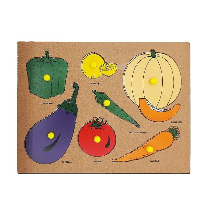 Kids Mandi Wooden Puzzle Learning Educational Board Multicolor