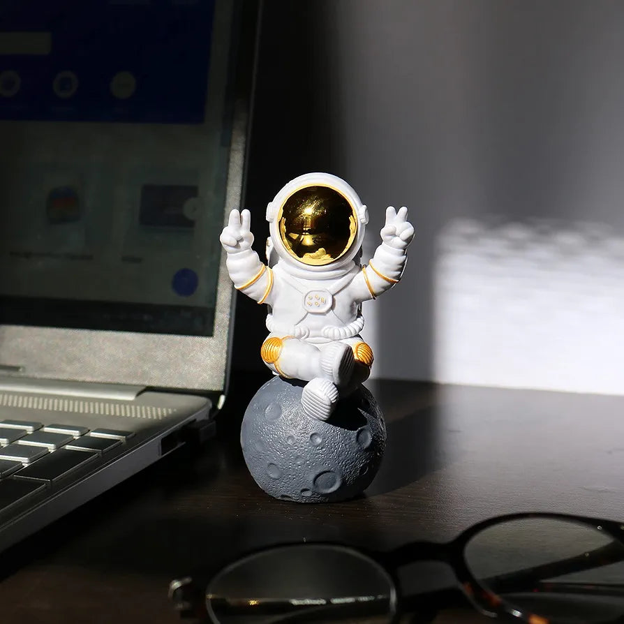 Street27 Astronaut Figurine Showpiece Gold for Home Décor Idols
