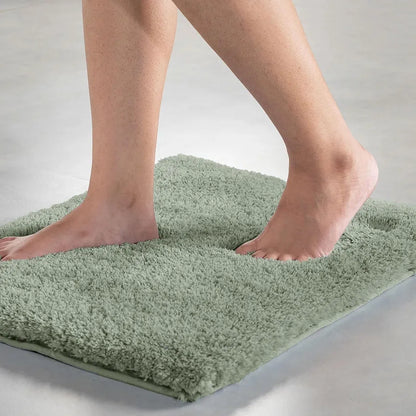 Luxe Home International Microfiber Bath Mat Super Soft Non Slip Vegas Rectangular Mats 45x75 cm Colour Pastel Green