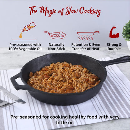 Wonderchef Forza Pre Seasoned 19 cm Cast Iron Fry Pan