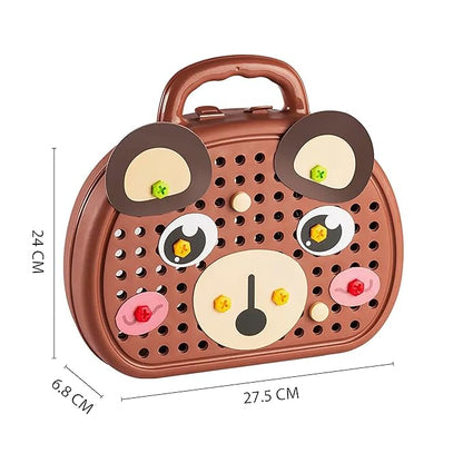 Kidology Creative Toolbox with Toys Electric Drill Screwdriver Tool Set Creative Toy 203 Pieces