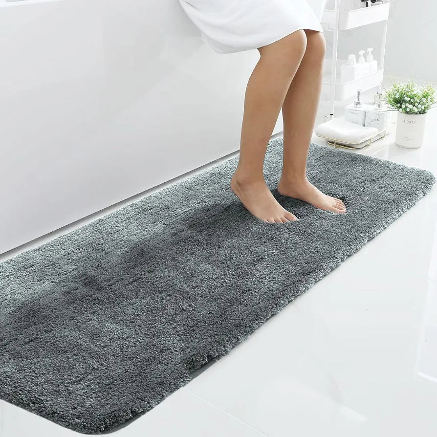 Luxe Home International Microfiber Runner Super Soft Non Slip Vegas Rugs 2X5 Ft Colour Grey