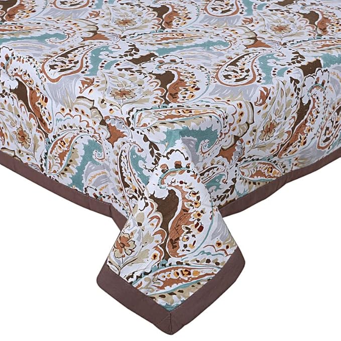 Texstylers Pure Cotton Jaipuri Print 60x90 Inches 6 Seater Dining Table Cloth Cover Rectangular 21