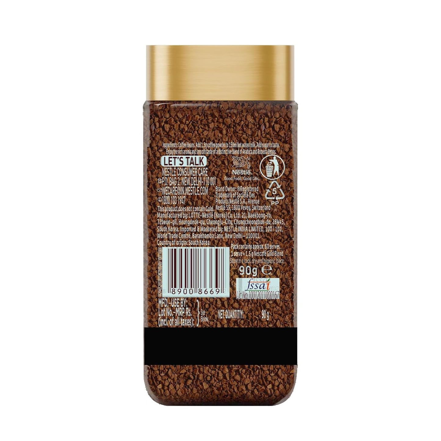 Nescafe Gold Instant Coffee Powder - 90 Gms