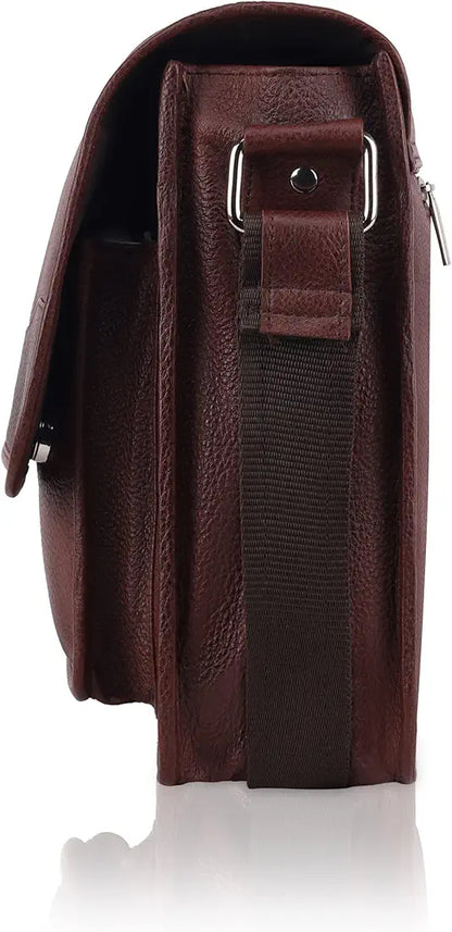 WildHorn Urban Edge100% Leather Laptop Messenger Maroon Men's Bag 
