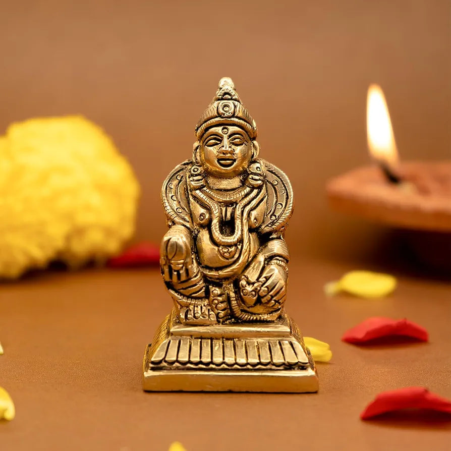 Ekhasa Pure Brass Kuber Murti in Luxury Red Velvet Gift Box God Idols