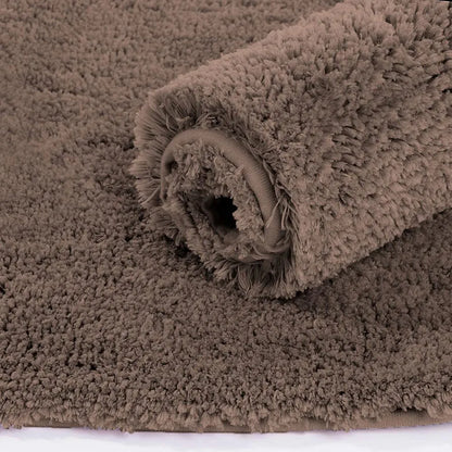Luxe Home International Bath Mat Super Soft Ultra Absorbent Rectangular Mat Brown (Pack of 2)